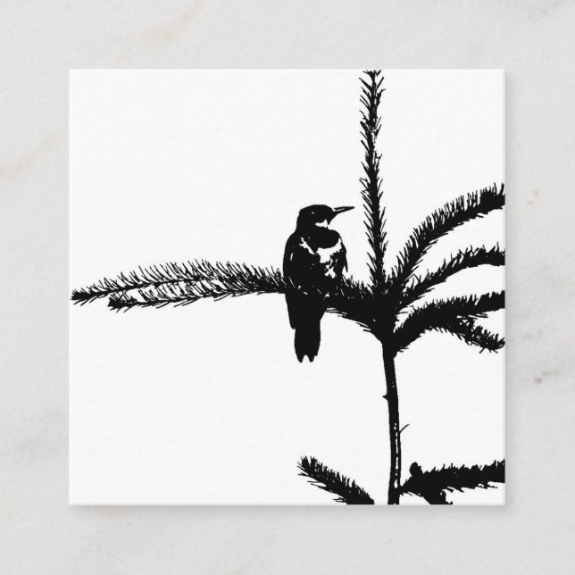 Tarjeta De Recepción Un pájaro en una rama (Anverso)