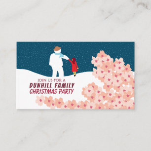 Tarjeta De Recepción Un paseo con Snowman, el Fiesta Navidad Ticket