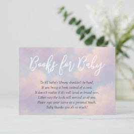 Tarjeta De Recepción Un pedacito de libros celestes para el bebé