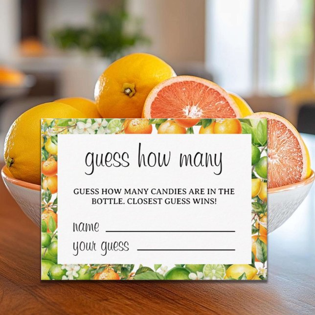Tarjeta De Recepción Un Pequeño Adivina Cuántos Naranjas (Subido por el creador)
