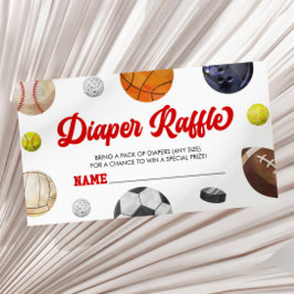 Tarjeta De Recepción Un pequeño Allstar Deportivo Baby Shower Diaper Ra