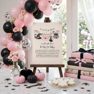 Tarjeta De Recepción Un pequeño arco rosa Boo para el baby shower de Ha