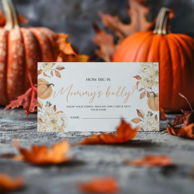 Tarjeta De Recepción Un Pequeño Baby Shower De Calabaza Cuán Grande Es  (Subido por el creador)