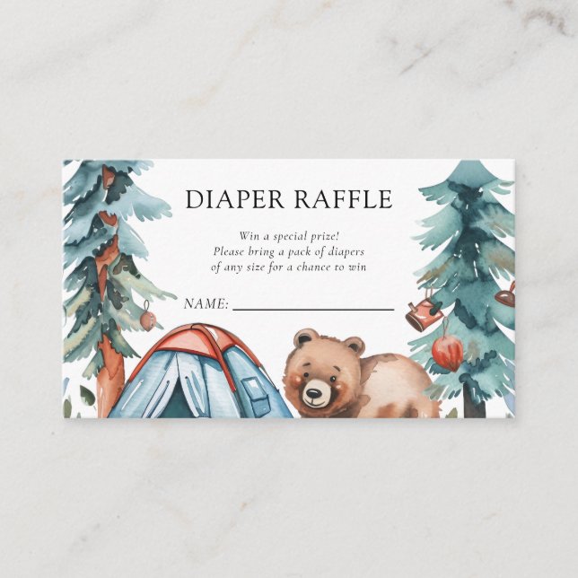 Tarjeta De Recepción Un pequeño Baby Shower forestal de campanarios (Anverso)