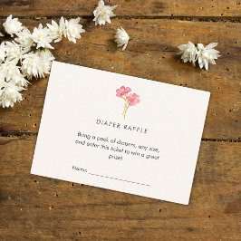 Tarjeta De Recepción Un pequeño bebé de flores silvestres en flor Ducha