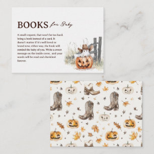 Tarjeta De Recepción Un pequeño Boo' Libros occidentales de Halloween p