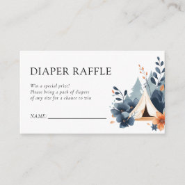 Tarjeta De Recepción Un pequeño bosque de camper Baby Shower Diaper Raf