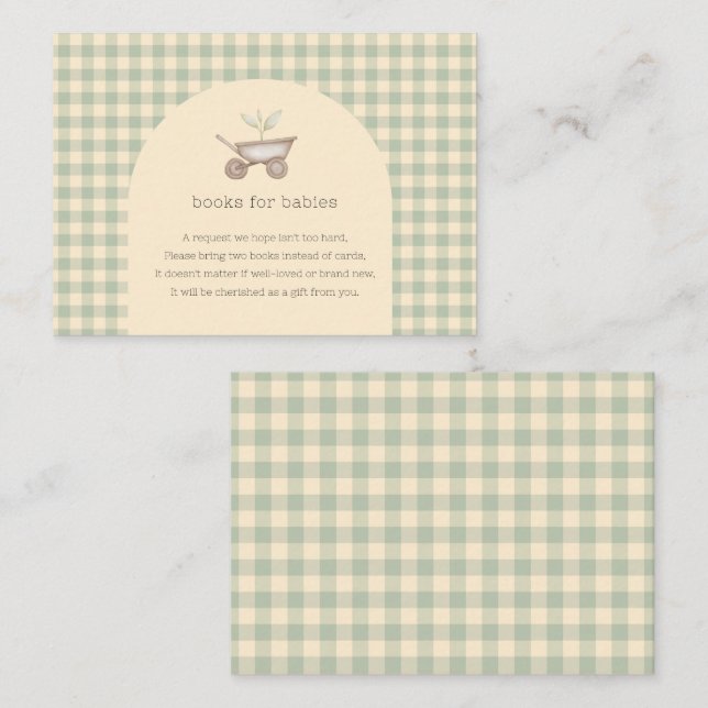 Tarjeta De Recepción Un pequeño brote está en camino a Baby Shower (Anverso / Reverso)