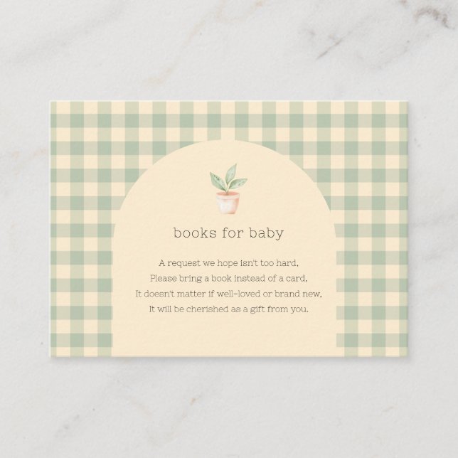 Tarjeta De Recepción Un pequeño brote está en camino a Baby Shower (Anverso)