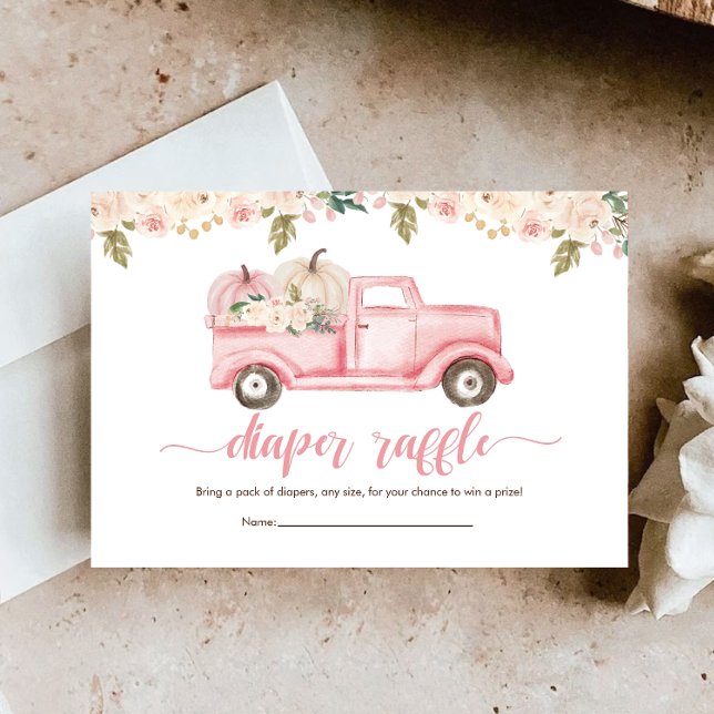 Tarjeta De Recepción Un pequeño calabaza Baby Shower Diaper Raffles Ent (Subido por el creador)