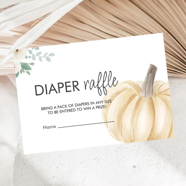 Tarjeta De Recepción Un pequeño calabaza Baby Shower Diaper Raffles Ent (Subido por el creador)