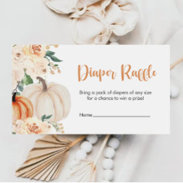 Tarjeta De Recepción Un pequeño calabaza Baby Shower Diaper Raffles Ent