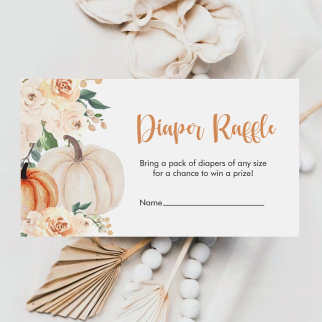 Tarjeta De Recepción Un pequeño calabaza Baby Shower Diaper Raffles Ent (Subido por el creador)