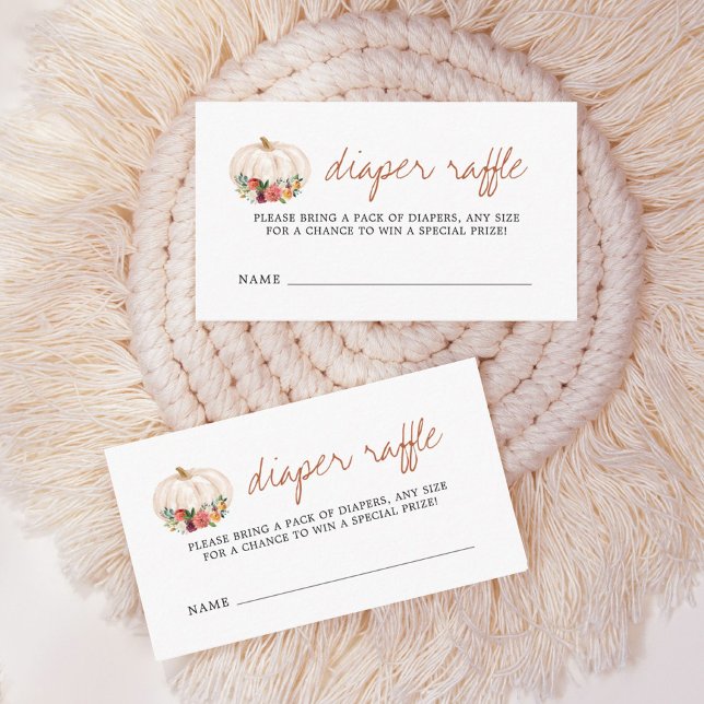 Tarjeta De Recepción Un pequeño calabaza Baby Shower Diaper Raffles Ent (Subido por el creador)
