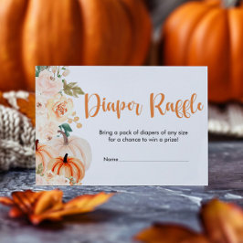 Tarjeta De Recepción Un pequeño calabaza Baby Shower Diaper Raffles Ent