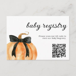 Tarjeta De Recepción Un pequeño calabaza casi está aquí Baby Shower