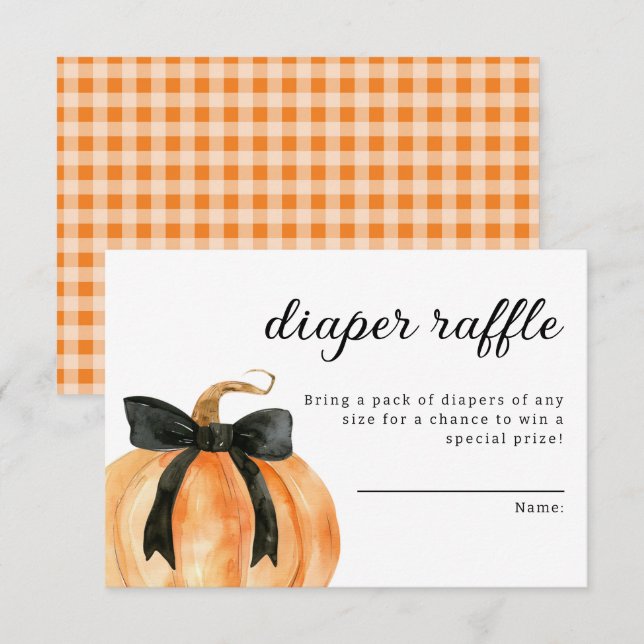 Tarjeta De Recepción Un pequeño calabaza casi está aquí Baby Shower (Anverso / Reverso)