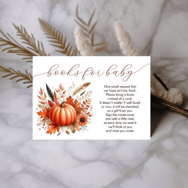 Tarjeta De Recepción Un pequeño calabaza libros otoñales para el bebé (Subido por el creador)
