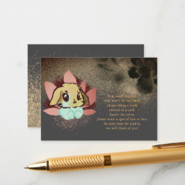 Tarjeta De Recepción Un pequeño conejito Purpurina de Baby Shower solic