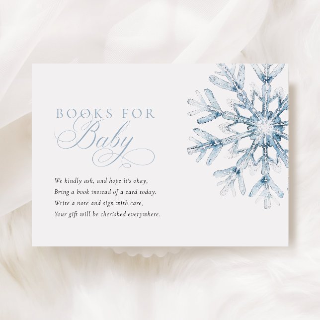 Tarjeta De Recepción Un pequeño copo de nieve azul en Baby Shower para  (Subido por el creador)