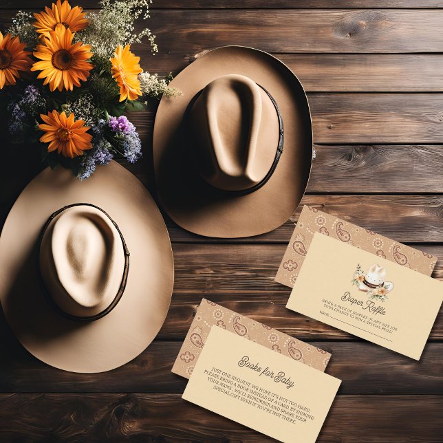 Tarjeta De Recepción Un pequeño Cowboy Western Baby Shower (Subido por el creador)