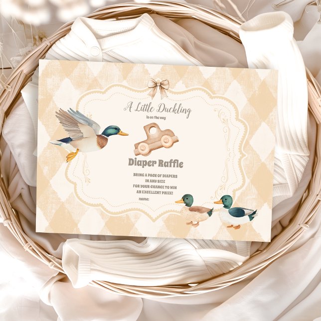 Tarjeta De Recepción Un pequeño embrollo de Baby Shower Diapper Raffle (Subido por el creador)