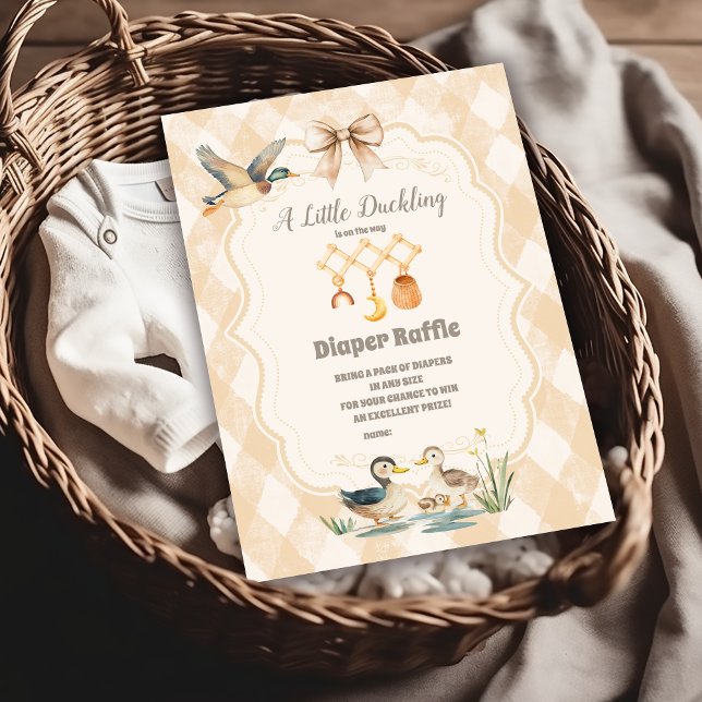Tarjeta De Recepción Un pequeño embrollo de Baby Shower Diapper Raffle (Subido por el creador)