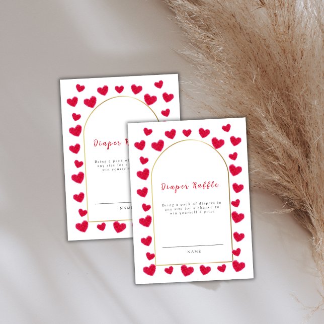 Tarjeta De Recepción Un pequeño encanto Arch Diaper Raffle Baby Shower (A Little Sweetheart Arch Diaper Raffle Baby Shower Enclosure Card)