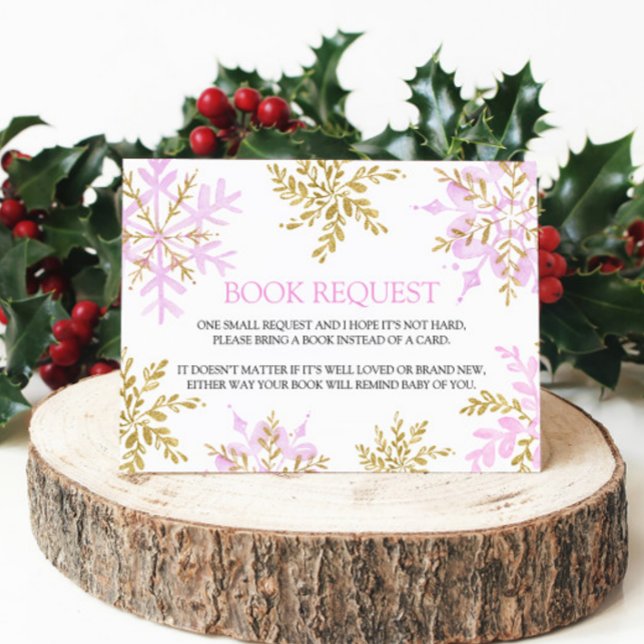 Tarjeta De Recepción Un pequeño libro de Baby Shower con copas de nieve (Subido por el creador)