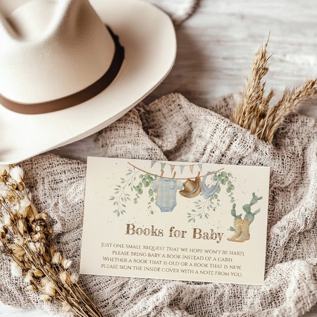 Tarjeta De Recepción Un pequeño libro de Baby Shower de cowboy para beb (Subido por el creador)