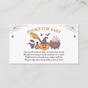 Tarjeta De Recepción Un pequeño libro de Baby Shower de Halloween para