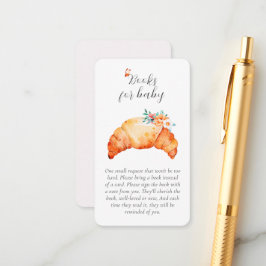 Tarjeta De Recepción Un Pequeño Libro De Croissant Para El Bebé