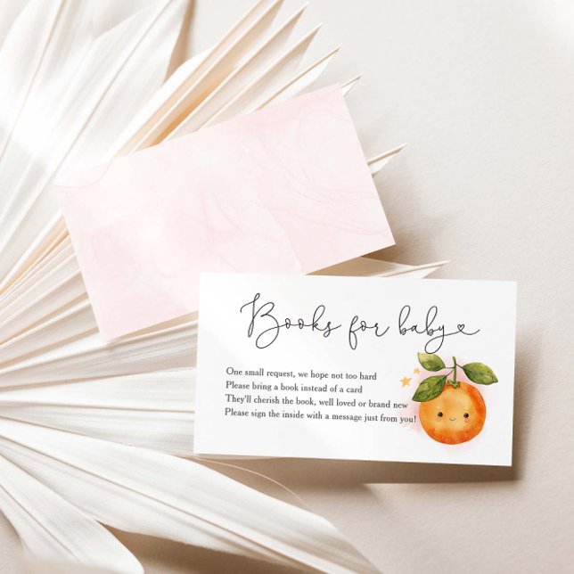 Tarjeta De Recepción Un pequeño Naranja  libros Baby Shower para bebé (Subido por el creador)