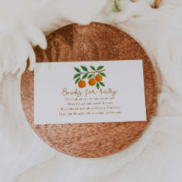 Tarjeta De Recepción Un pequeño Naranja libros Baby Shower para bebé