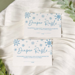 Tarjeta De Recepción Un pequeño pañal Baby Shower con copas de nieve