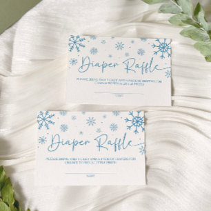 Tarjeta De Recepción Un pequeño pañal Baby Shower con copas de nieve