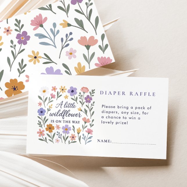 Tarjeta De Recepción Un pequeño pañal de flores silvestres Raffle Chica (Subido por el creador)
