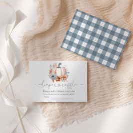 Tarjeta De Recepción Un pequeño pañal de la piel de calabaza