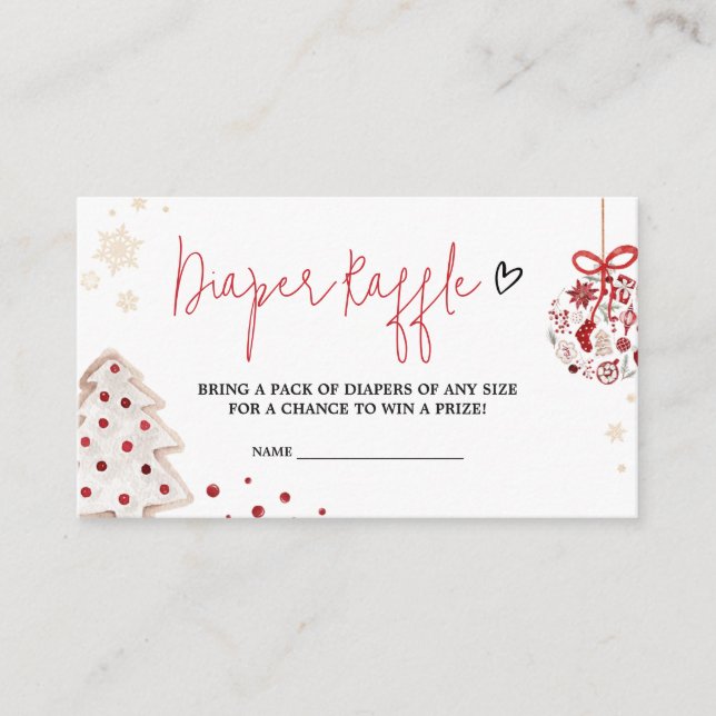 Tarjeta De Recepción Un pequeño paquete de Navidades felices Diaper Raf (Anverso)