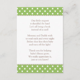 Tarjeta De Recepción Un pequeño pedido de Baby Shower verde