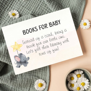 Tarjeta De Recepción Un pequeño pedido de libros de Baby Shower para el