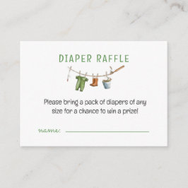 Tarjeta De Recepción Un pequeño pescador bebé Diaper Raffle