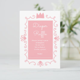 Tarjeta De Recepción Un pequeño Princesa Chica rosa moderno Baby Shower