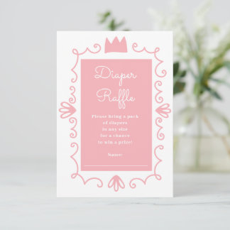 Tarjeta De Recepción Un pequeño Princesa Chica rosa moderno Baby Shower
