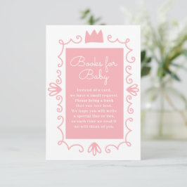 Tarjeta De Recepción Un pequeño Princesa Chica rosa moderno Baby Shower