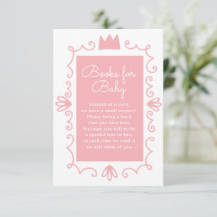 Tarjeta De Recepción Un pequeño Princesa Chica rosa moderno Baby Shower