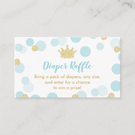 Tarjeta De Recepción Un pequeño príncipe Baby Shower Diaper Raffle Tick