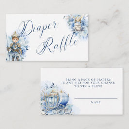 Tarjeta De Recepción Un pequeño príncipe Royal Blue Shower Diaper Raffl