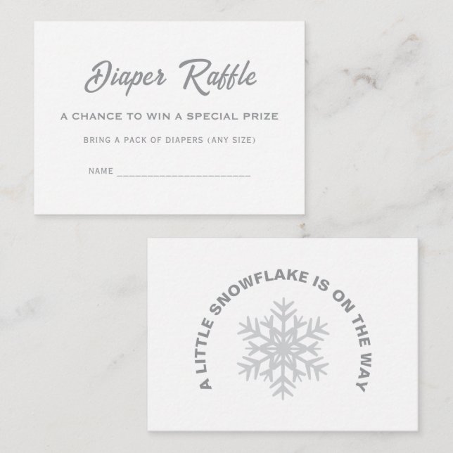 Tarjeta De Recepción Un pequeño toque de flauta de nieve Baby Shower Di (Anverso / Reverso)