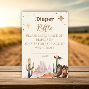 Tarjeta De Recepción Un pequeño vaquero western niño  Rifa de pañales